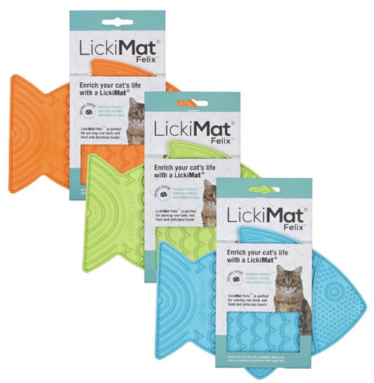 Lickimat Felix Fish Shaped Slow Feeder for Cats